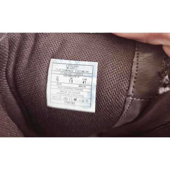 Merrell Captiva Buckle Espresso Brown Leather Mid Calf Zip Winter Shoes Boots 10 - Picture 8 of 11